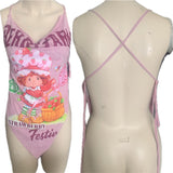 Perfectly sweet Strawberry shortcake picked daily Festival Fashion shredded handkerchief style retro halter top concert t shirt