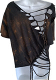 You’ll float too backless bleached Slitweave graphic t reworked t shirt EZ DUZIT