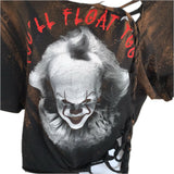 You’ll float too backless bleached Slitweave graphic t reworked t shirt EZ DUZIT