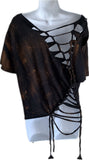 You’ll float too backless bleached Slitweave graphic t reworked t shirt EZ DUZIT