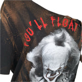 You’ll float too backless bleached Slitweave graphic t reworked t shirt EZ DUZIT