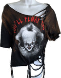 You’ll float too backless bleached Slitweave graphic t reworked t shirt EZ DUZIT