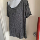 Charcoal Burnout Backless Shredded T Shirt EZ DUZIT
