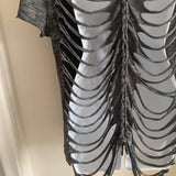 Charcoal Burnout Backless Shredded T Shirt EZ DUZIT