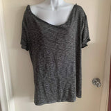 Charcoal Burnout Backless Shredded T Shirt EZ DUZIT