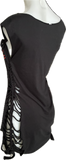 Pennywise you’ll float too IT clown Halloween costume cut up slit weave sideless Micro Mini tshirt tank dress