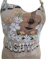 Music City Nashville Tennessee backless overly shredded bikini halter top