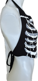 Skeleton drip halloween backless graphic cut up t shirt handkerchief tank crop halter top