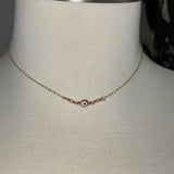 Stainless Steel gold filled evil eye protection choker Necklace