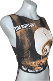 Bleached The Nightmare Before Christmas Inspired holiday slitweave graphic muscle t shirt crop tank top