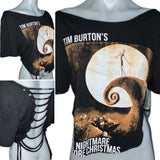 The Nightmare Before Christmas backless holiday slitweave graphic t shirt