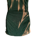Bleached slitweave shredded cut up Ireland shamrock lucky festival fashion micro mini st Patrick’s day t shirt