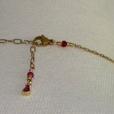 SWAK besos kiss Stainless Steel gold plated rhinestone bedazzled smooches lips pout Necklace