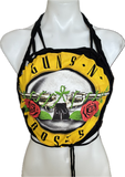 GnR Guns N’ Roses 90s rock n roll Festival Fashion overly shredded retro halter crop top graphic band tshirt XXXS XXS XS S