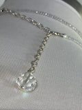 White crystal vintage Swarovski bellychain multiwear necklace wrap bracelet