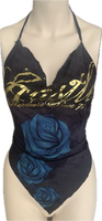 Hustler hardcore since 74 Festival Fashion shredded handkerchief style retro halter top concert t shirt