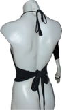 The Nightmare Before Christmas Inspired backless Halloween holiday cut up graphic t shirt crop halter top