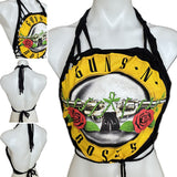 GnR Guns N’ Roses 90s rock n roll Festival Fashion overly shredded retro halter crop top graphic band tshirt XXXS XXS XS S
