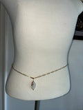 Brass paperclip rose bellychain multiwear necklace wrap bracelet