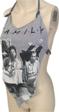 Family classic 80s horror slasher movie villains Texas shredded handkerchief style retro halter top