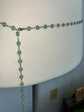 Blue daisy chain adjustable crystal bellychain multiwear necklace wrap bracelet