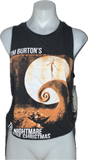 The Nightmare Before Christmas Inspired Halloween holiday slitweave graphic muscle t shirt racerback crop tank top