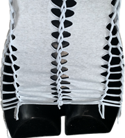 Mouse in the House backless classic cartoon shredded slit weave tshirt one size fits most