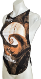 The Nightmare Before Christmas Inspired bleached backless braided Halloween holiday cut up graphic t shirt crop handkerchief style halter tank top XXXS XXS XS S