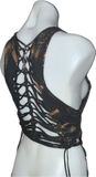 Bleached The Nightmare Before Christmas Inspired holiday slitweave graphic muscle t shirt crop tank top