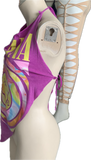 Come as you are shredded handkerchief style retro halter top
