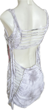 Groku tie dye backless Micro Mini slitweave Cover Up