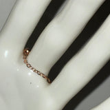 Rhinestone bedazzled dove adjustable rose gold and clear AB crystal fingerbang hand chain