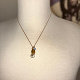 Gold adjustable stainless steel BEACH rhinestone coin pearl cowrie shell and crystal bedazzled starfish necklace