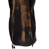 Bleached Ireland Celtic cross St Paddy’s day shredded slit weave micro mini dress