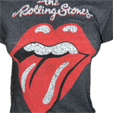 Satisfaction the Rolling Stones shredded backless slit weave tie back off shoulder cut up woven t shirt XXXS XXS XS S