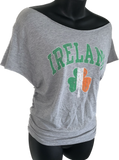 Ireland lucky Backless shamrock Shredded v back St Patrick’s Day party T Shirt