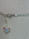 White crystal vintage Swarovski bellychain multiwear necklace wrap bracelet