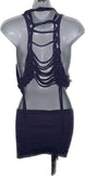 2pc set classic gamer girl graphic backless crop top slit weave fringe micro mini skirt reworked t shirt EZ DUZIT 