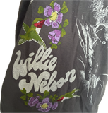 On the road again Willie Nelson cut woven backless finger crochet slitweave t shirt