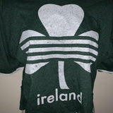 Asymmetrical Ireland lucky Backless shamrock Shredded St Patrick’s Day party T Shirt crop top L XL