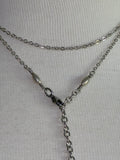 Silver heart charm bellychain multiwear necklace