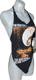 The Nightmare Before Christmas Inspired backless Halloween holiday cut up graphic t shirt crop handkerchief style halter top XXXS XXS XS S