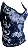 OG original gangster Festival Fashion shredded cut up retro halter top t shirt