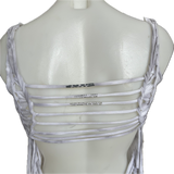 Groku tie dye backless Micro Mini slitweave Cover Up