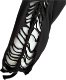 Pennywise you’ll float too IT clown Halloween costume cut up slit weave sideless Micro Mini tshirt tank dress