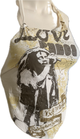 Redemption Song asymmetrical shredded cut up retro halter top t shirt