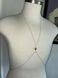 Coin pearl and Swarovski crystal adjustable multiwear silver bodychain