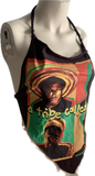 90s classic gold school hip hop Festival Fashion Bonita Applebum shredded handkerchief style retro halter top