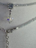 White crystal vintage Swarovski bellychain multiwear necklace wrap bracelet