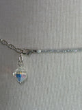 White crystal vintage Swarovski bellychain multiwear necklace wrap bracelet